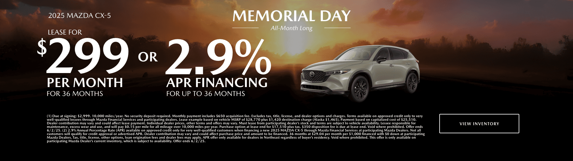 SaffordBrownMazdaAlexandria_Banners_1920x540_MemorialDayOffers_25-05-24502_CX5&#8211;2-