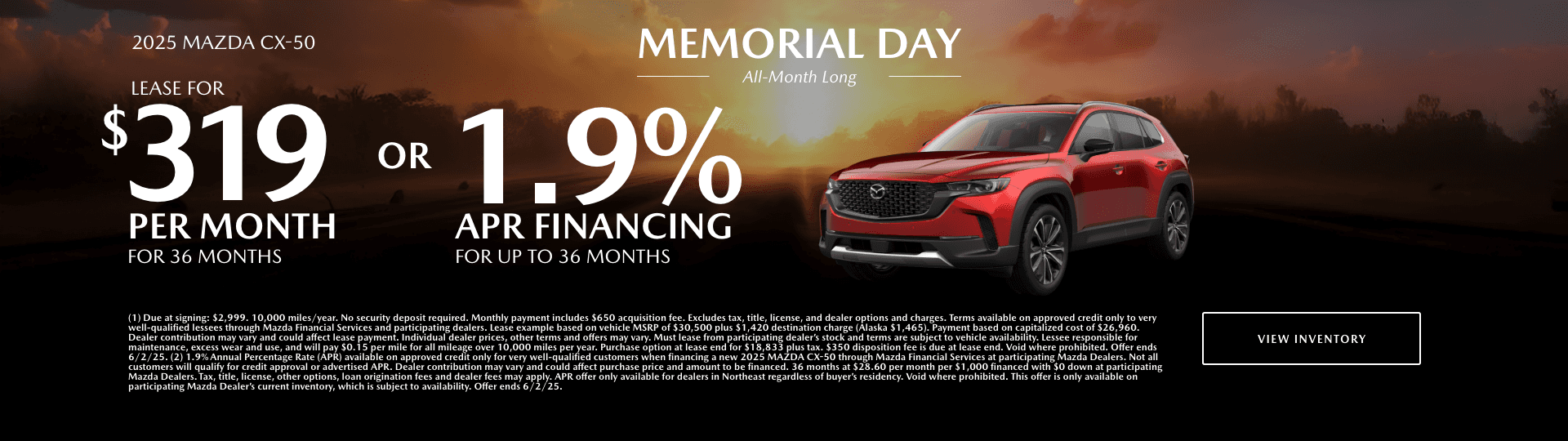 SaffordBrownMazdaAlexandria_Banners_1920x540_MemorialDayOffers_25-05-24502_CX50&#8211;1-