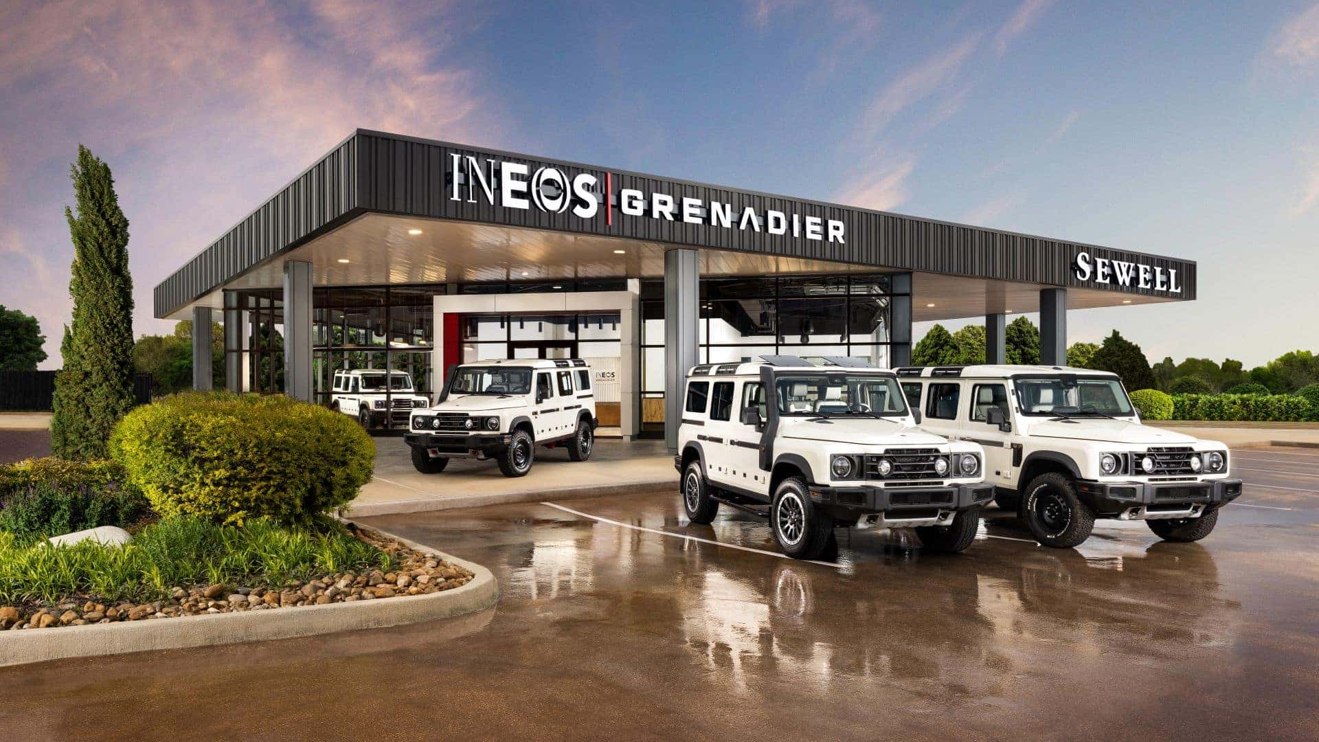 Sewell INEOS dealership exterior