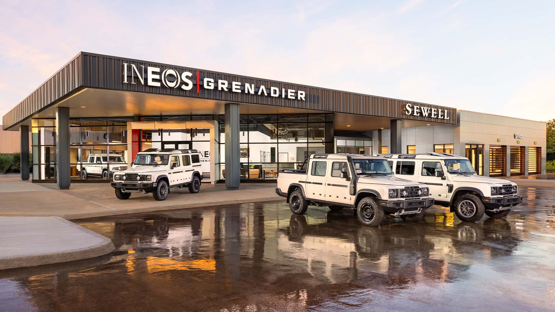 Sewell INEOS dealership exterior
