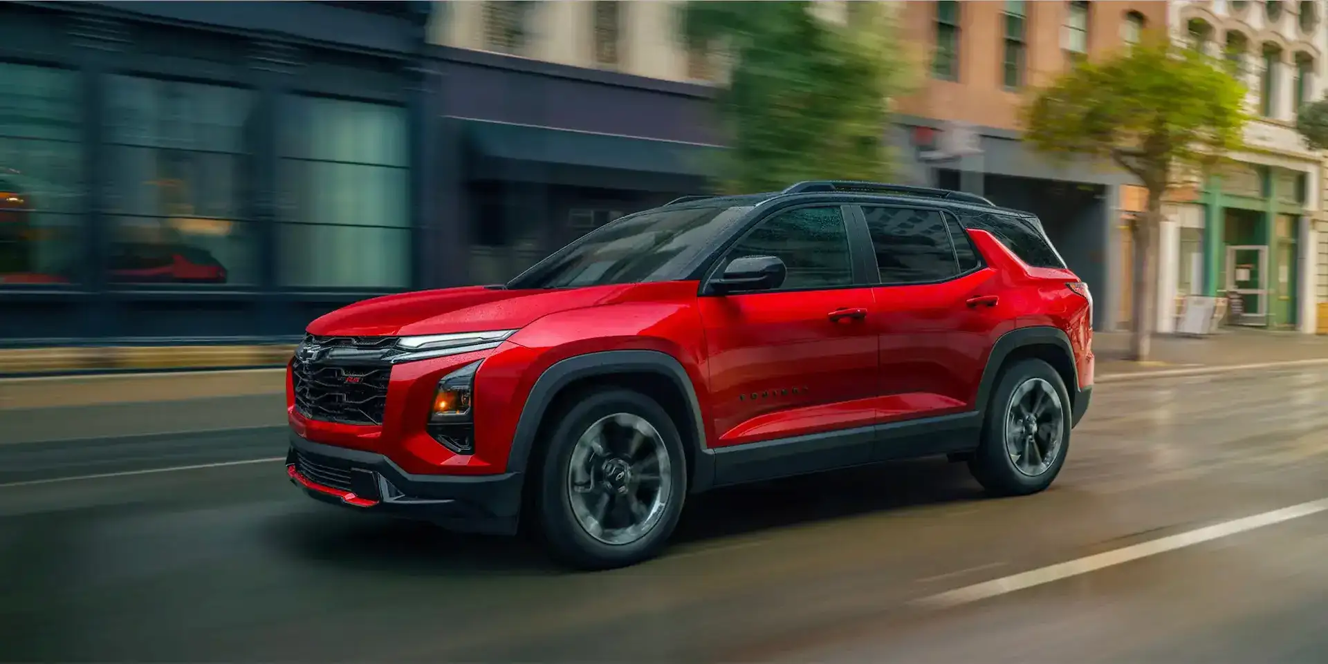 2026 Chevrolet Equinox Red Tintcoat in motion
