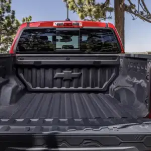 2026 Chevrolet Colorado Traill Boss Radiant Red Tintcoat truck bed
