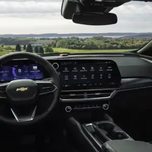 2026 Chevrolet Equinox EV front row view of dashboard