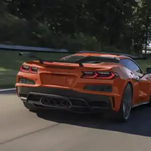 2026 Chevrolet Corvette Z06 Rear View in Motion