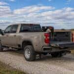 2026 Chevrolet Silverado 3500 HD on a Codington County section-line gravel road during fall harvest season