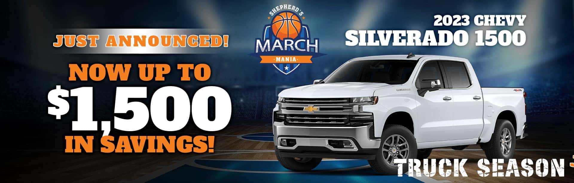 Just Announced! Save $1,500 on a New Chevrolet Silverado 1500 near Fort Wayne, Indiana