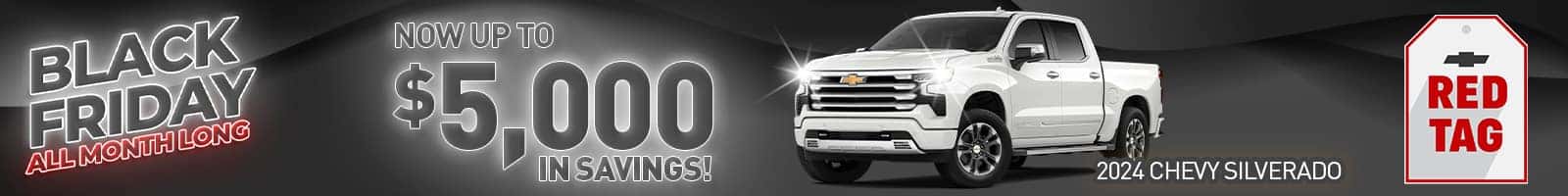 Upt o $5,000 off Chevrolet Silverado!