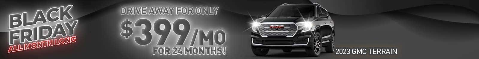 Lease a 2023 GMC Acadia for just $399 per month!