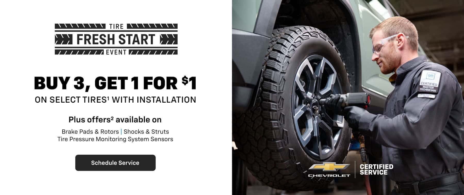 Buy 3 tires get 1 for $1 near Kendallville, Indiana