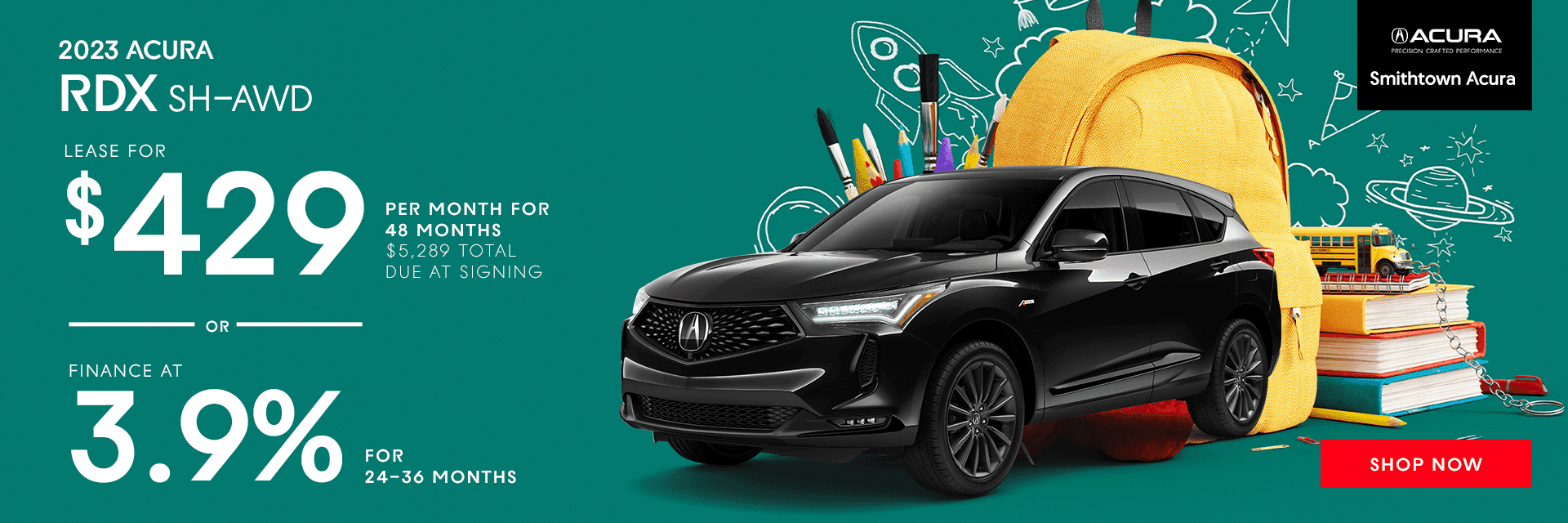 2023 Acura TLX Type-S Lease for $619/mo for 48 Months $5,229 Total Due at Signing 2023 Acura TLX Base FWD Lease for $389/mo for 48 Months $4,999 Total Due at Signing
