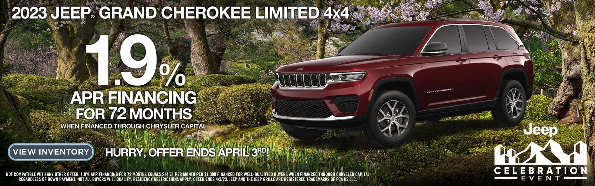 APR offer 2023 jeep grand cherokee during the jeep celebration event