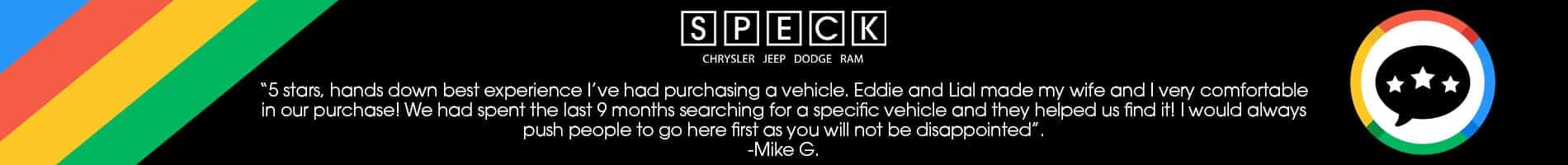 speck chrysler jeep dodge ram review from mike