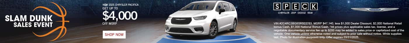new 2025 chrysler pacifica special