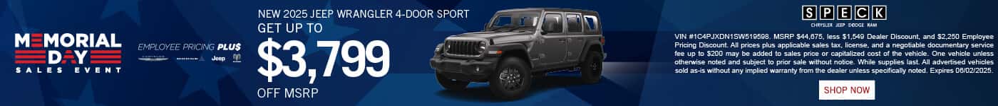 new 2025 jeep wrangler special