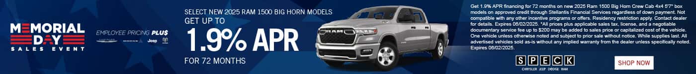 new 2025 ram 1500 big horn apr special