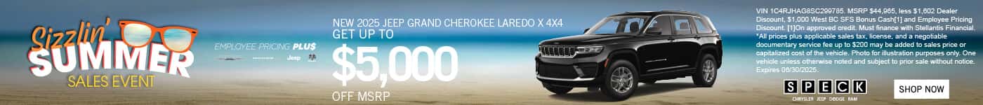 new 2025 jeep grand cherokee special