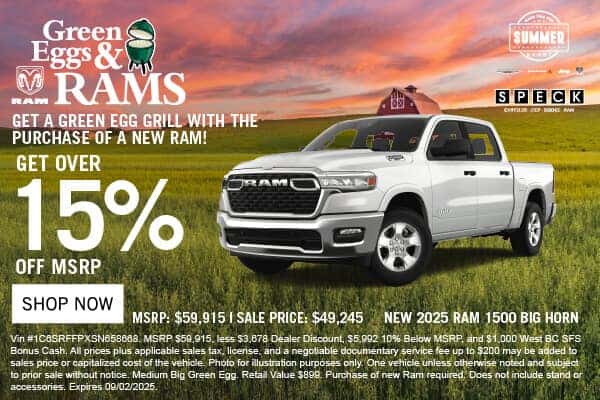 NEW 2025 RAM 1500 BIG HORN CREW CAB 4X4 5'7' BOX