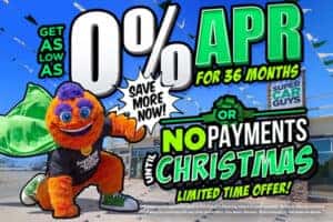 heroic savings - 0% apr for 36 months, no payments until christmas - super car guys used car sale august, wichita ks