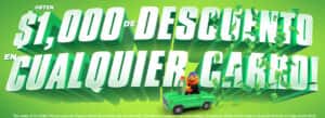 banner - 1000 descuento cualquier carro - spanish - super car guys
