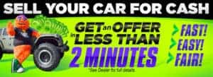 sell your car for cash banner
