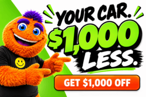 $1,000 off coupon - take $1,000 off any used car - instant savings - super car guys wichita ks