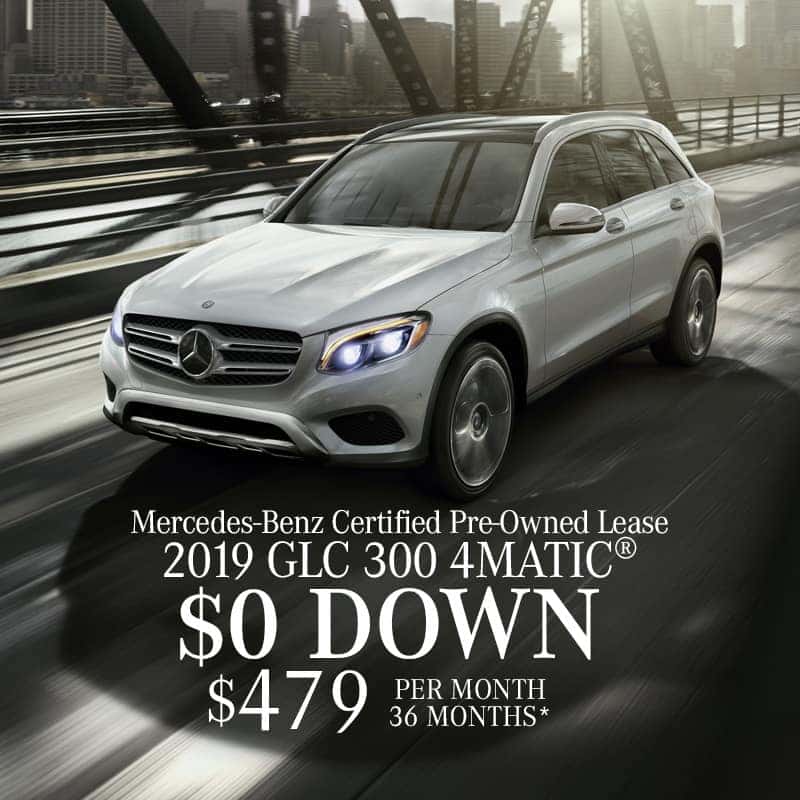 Lease a Certified Pre-Owned 2019 Mercedes-Benz GLC300 4MATIC®