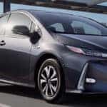 charging hybrid car at ev charging station