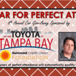 Toyota, Car Giveaway 2018, Tampa Bay, Perfect Attendance, Students, Win A Car