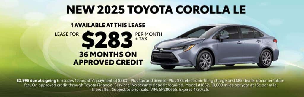 NEW 2025 TOYOTA COROLLA LE