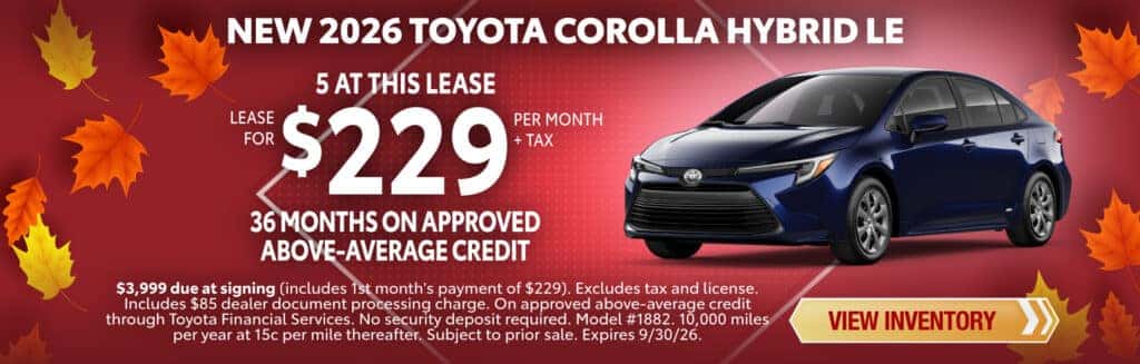 NEW 2026 TOYOTA COROLLA HYBRID LE