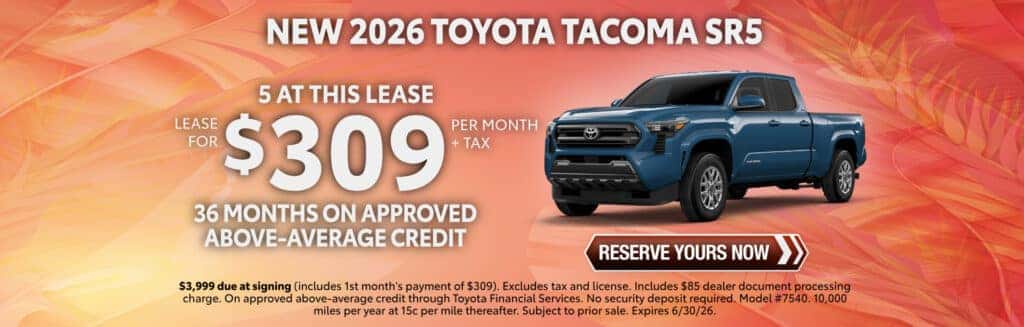 NEW 2026 TOYOTA TACOMA SR5