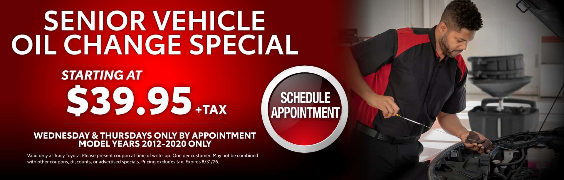 SENIOR VEHICLE OIL CHANGE SPECIAL