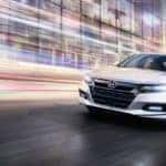 White 2018 Honda Accord Driving in the City