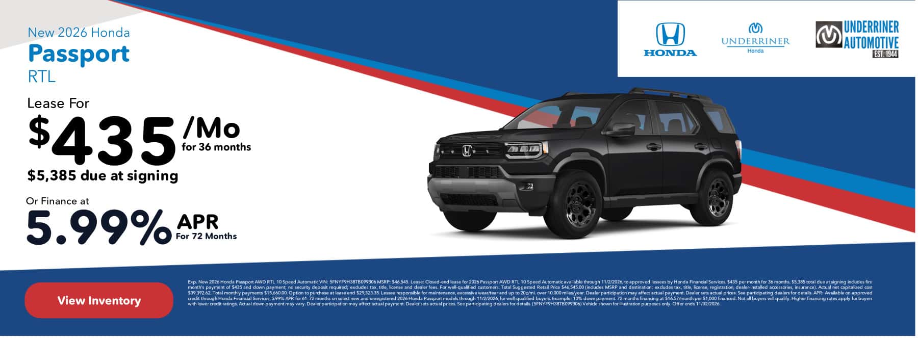 New 2026 Honda Passport