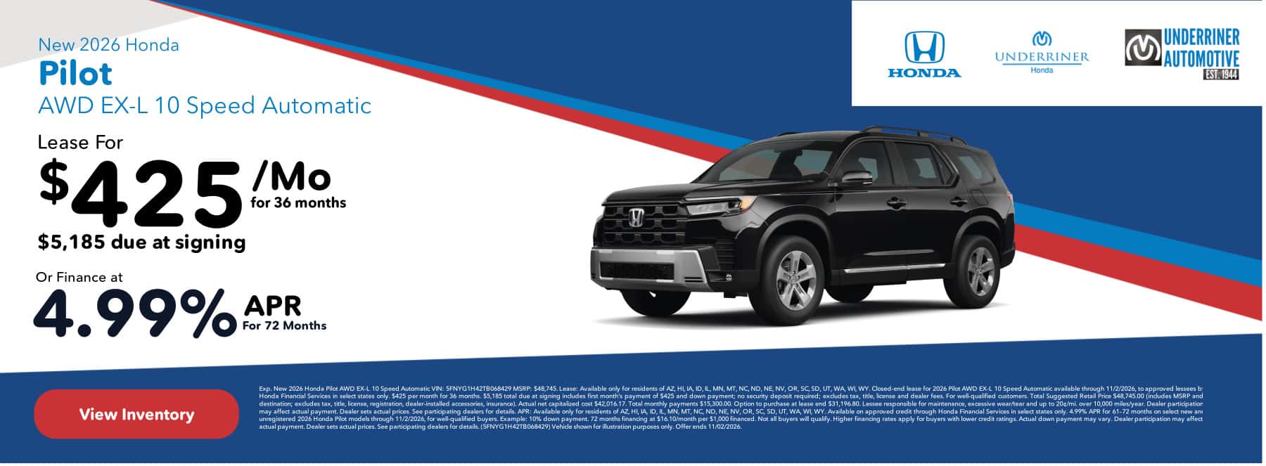 New 2026 Honda Pilot