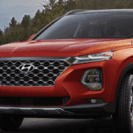 Orange Hyundai Santa Fe 2020