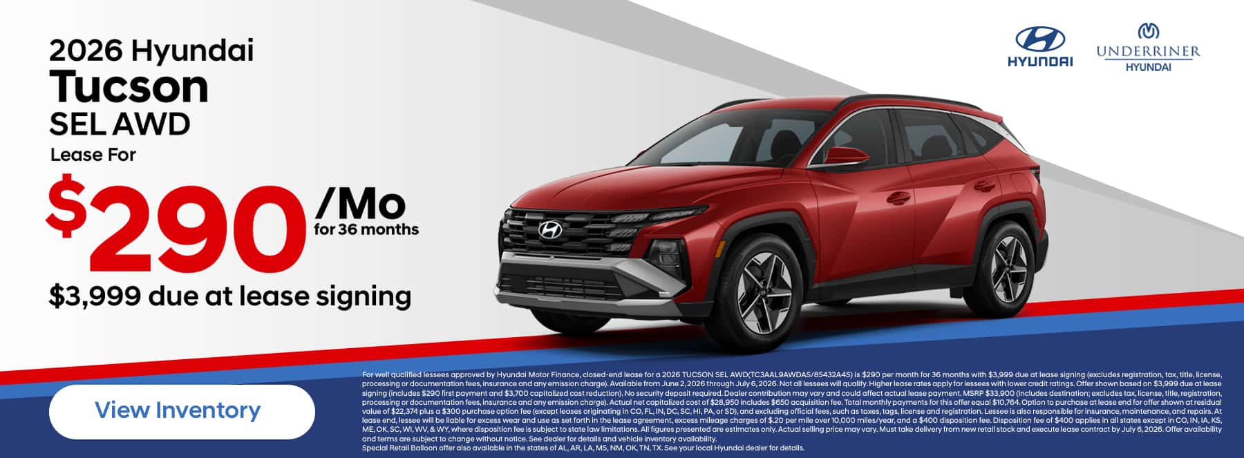 New 2026 HYUNDAI TUCSON SEL AWD