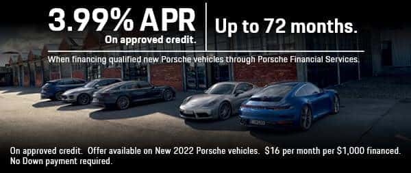 0 3.99 percent apr for 72 months - new Porsche models