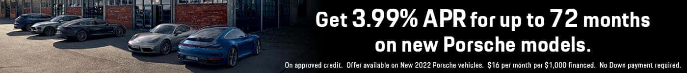 Porsche_3.99%APR_SRP_MAY22_1400x150 3.99 percent apr for 72 months - new Porsche models