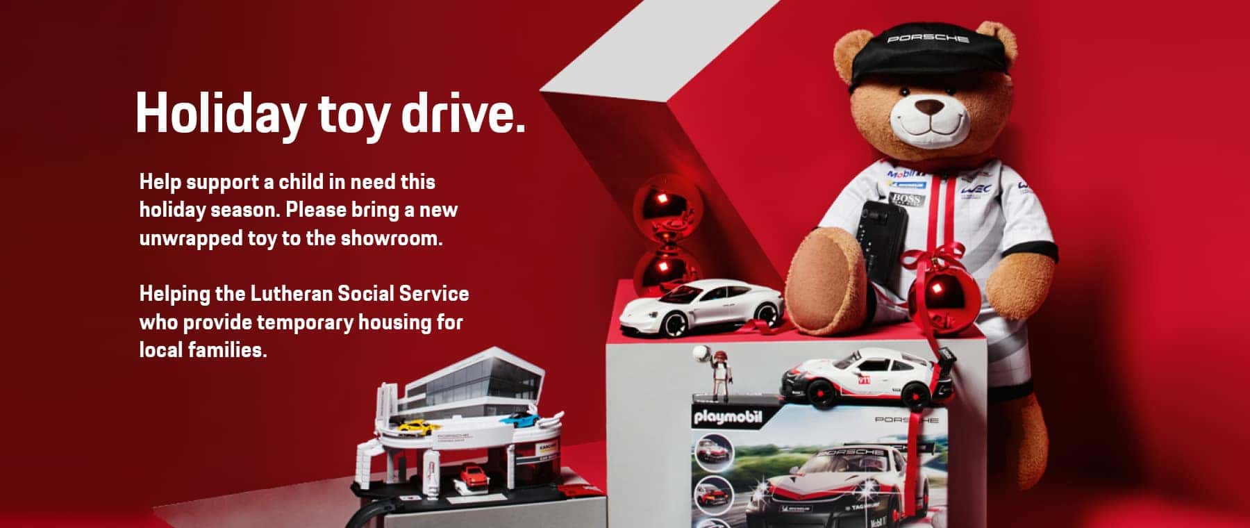 Porsche Holiday Toy Drive Banner