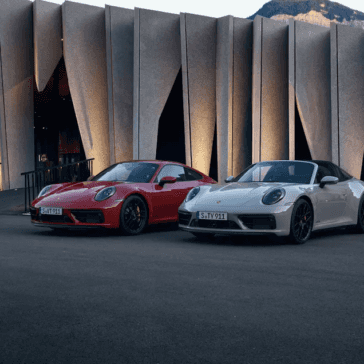 2024 Porsche 911 Carrera and Targa models parked side by side