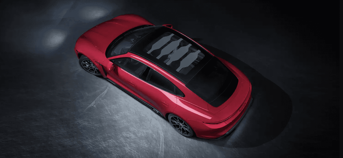 Porsche Taycan GTS Highlights top view