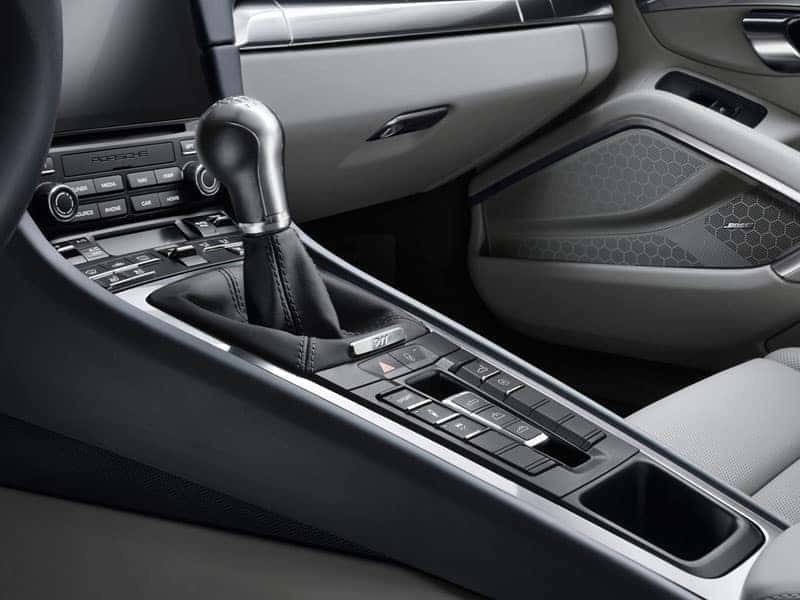 Center console inside Porsche